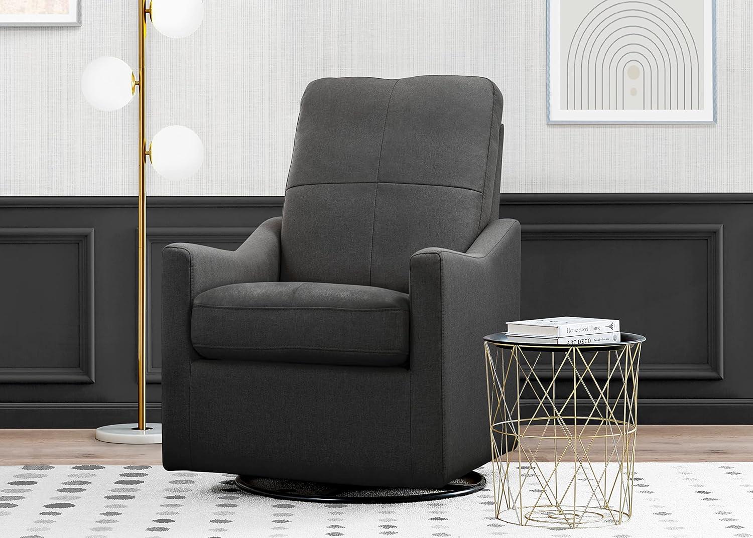 imageDelta Children Kenwood Glider Swivel Rocker Chair French GreyDark Grey