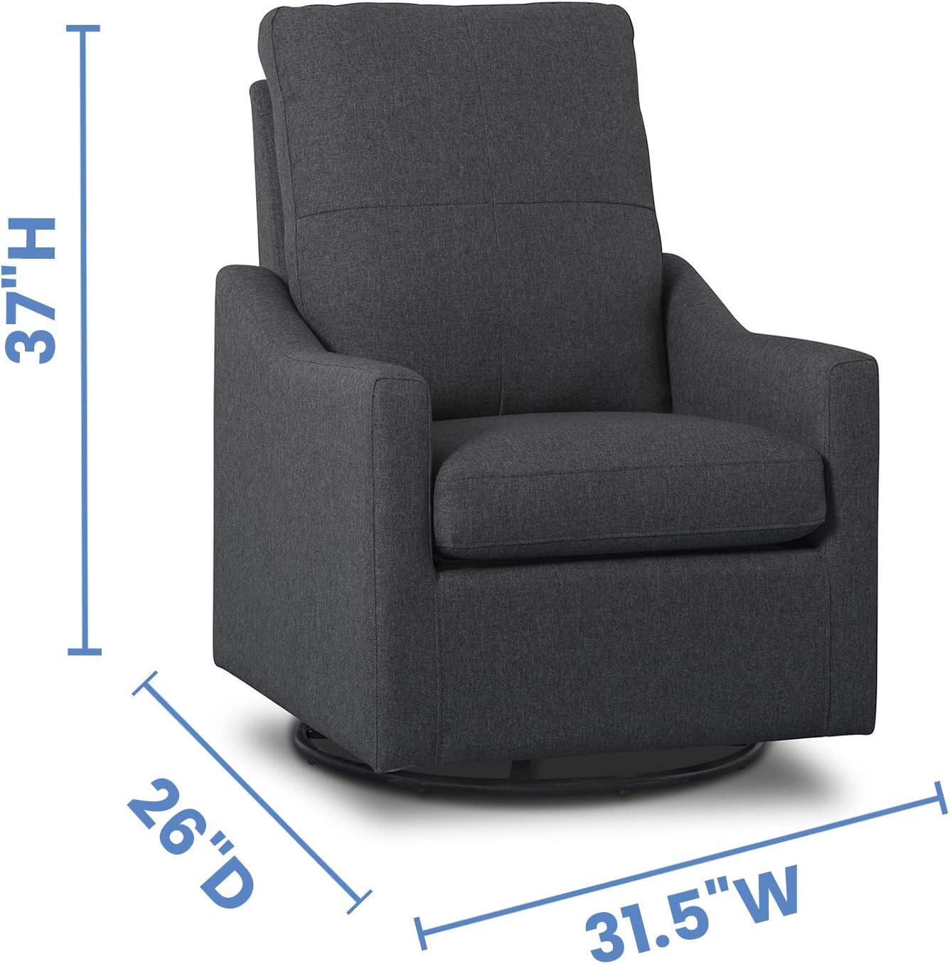 imageDelta Children Kenwood Glider Swivel Rocker Chair French GreyDark Grey