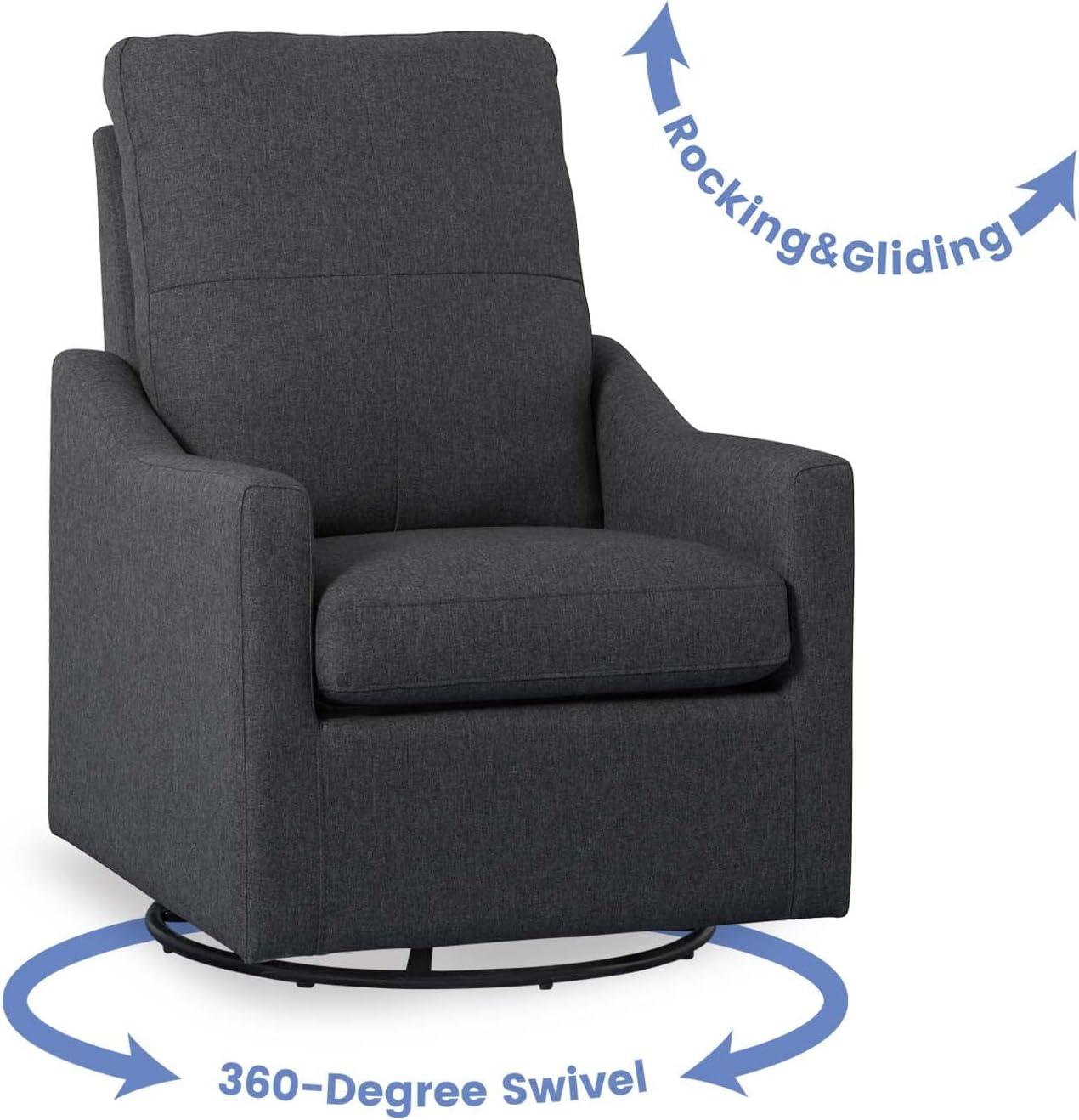imageDelta Children Kenwood Glider Swivel Rocker Chair French GreyDark Grey
