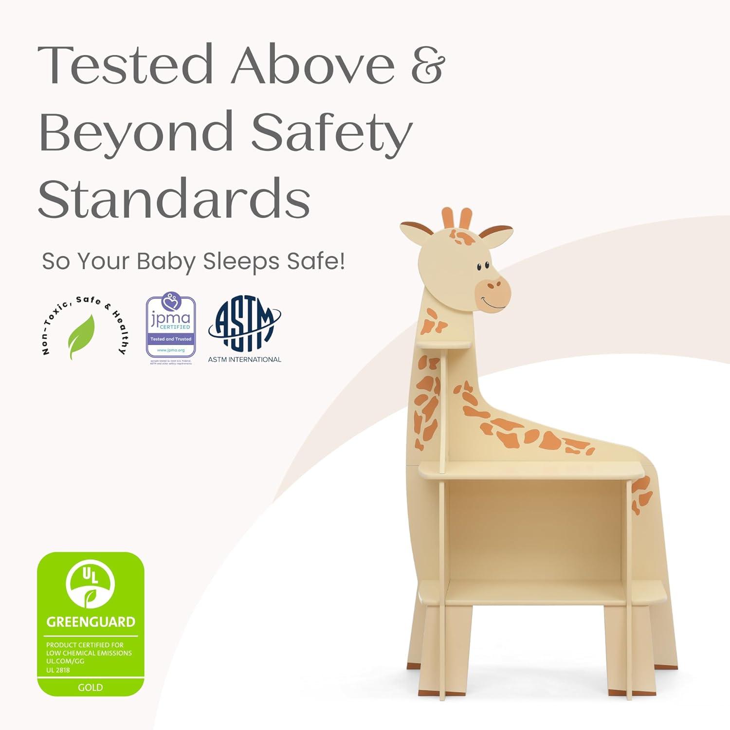 imageDelta Children Tree Bookcase  Greenguard Gold Certified Fern GreenCrafted NaturalGiraffe