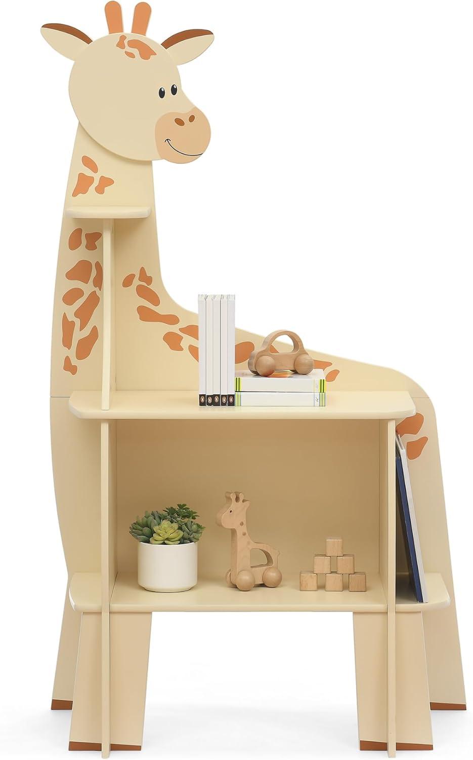 imageDelta Children Tree Bookcase  Greenguard Gold Certified Fern GreenCrafted NaturalGiraffe