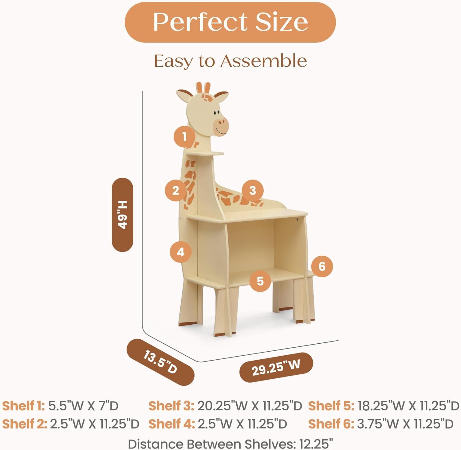 imageDelta Children Tree Bookcase  Greenguard Gold Certified Fern GreenCrafted NaturalGiraffe