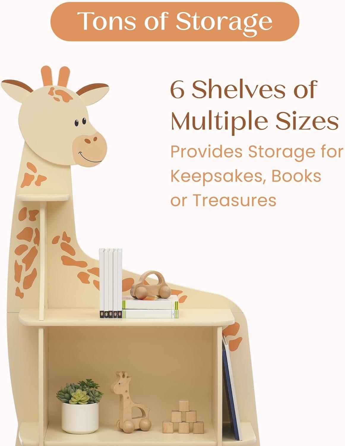 imageDelta Children Tree Bookcase  Greenguard Gold Certified Fern GreenCrafted NaturalGiraffe