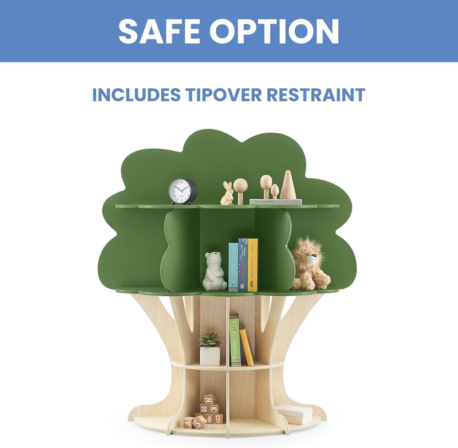 imageDelta Children Tree Bookcase  Greenguard Gold Certified Fern GreenCrafted NaturalTree