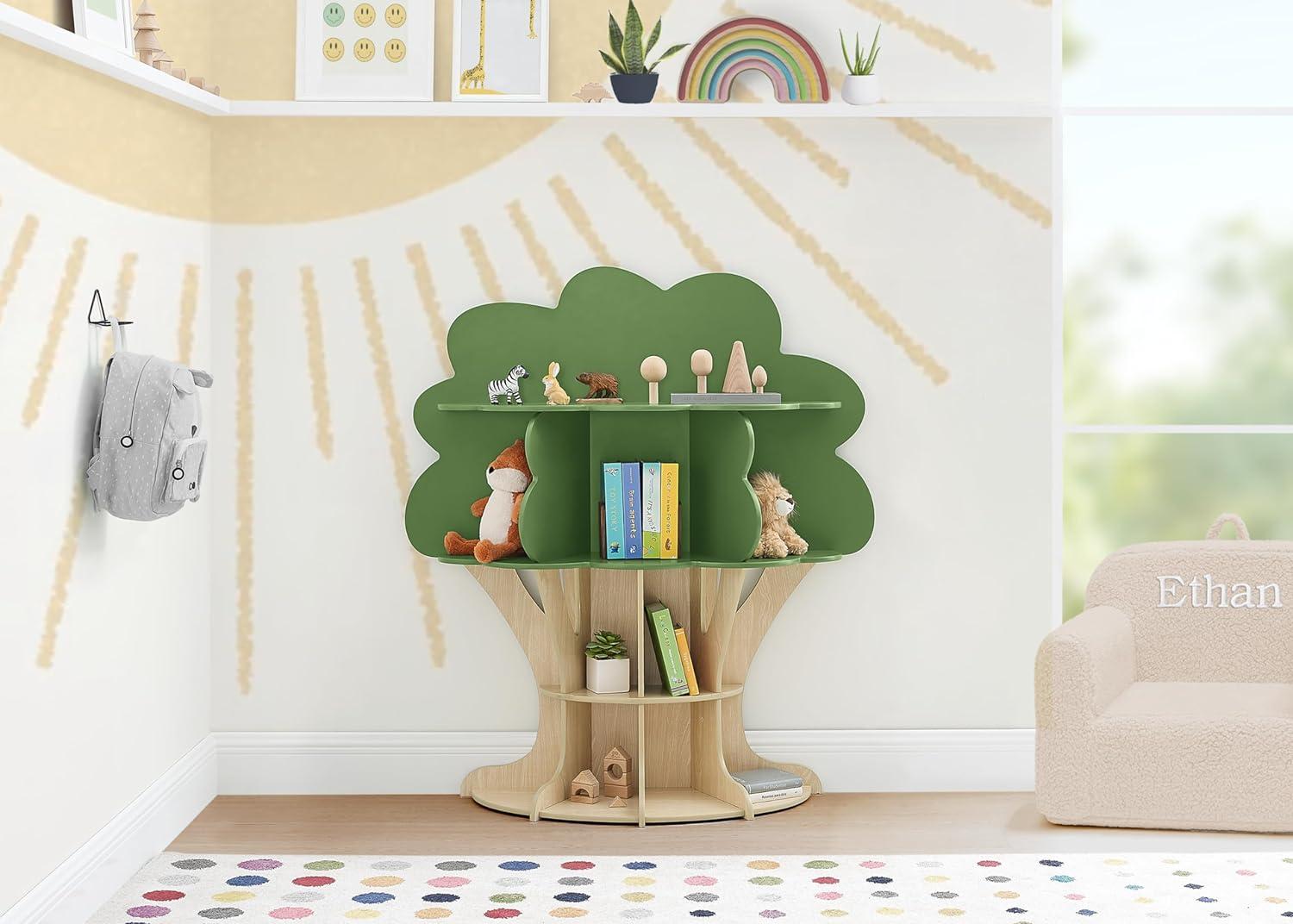 imageDelta Children Tree Bookcase  Greenguard Gold Certified Fern GreenCrafted NaturalTree