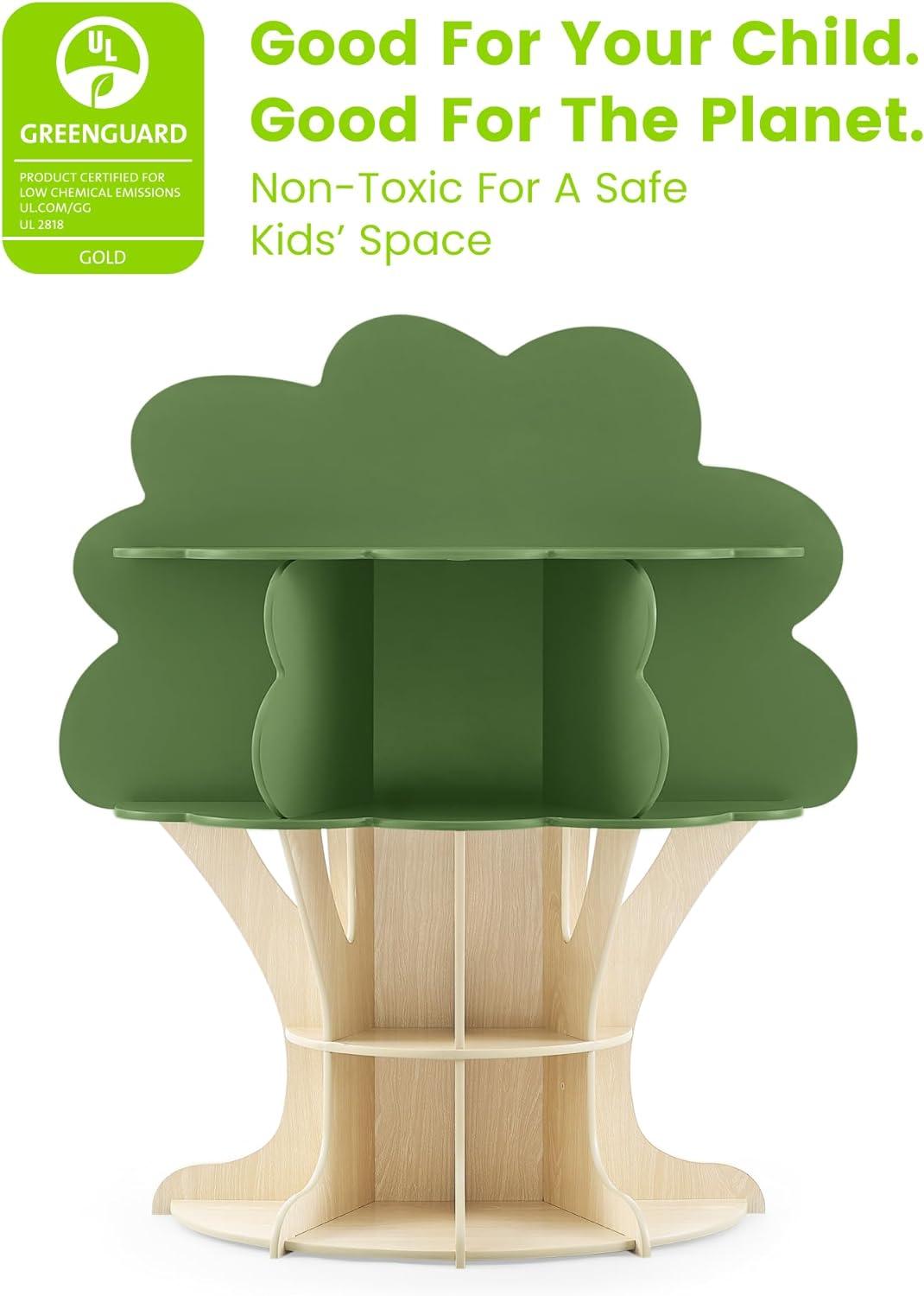 imageDelta Children Tree Bookcase  Greenguard Gold Certified Fern GreenCrafted NaturalTree