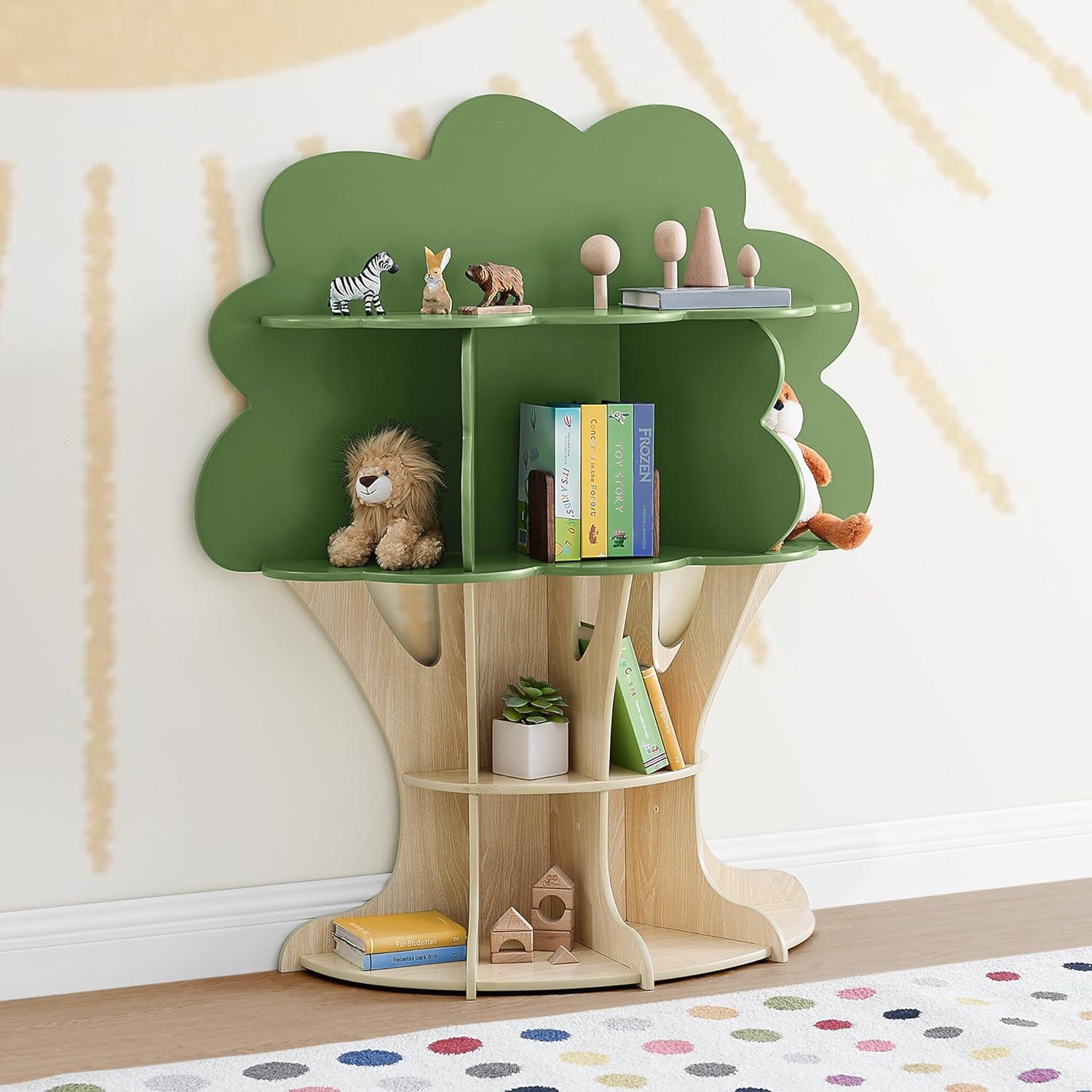imageDelta Children Tree Bookcase  Greenguard Gold Certified Fern GreenCrafted NaturalTree