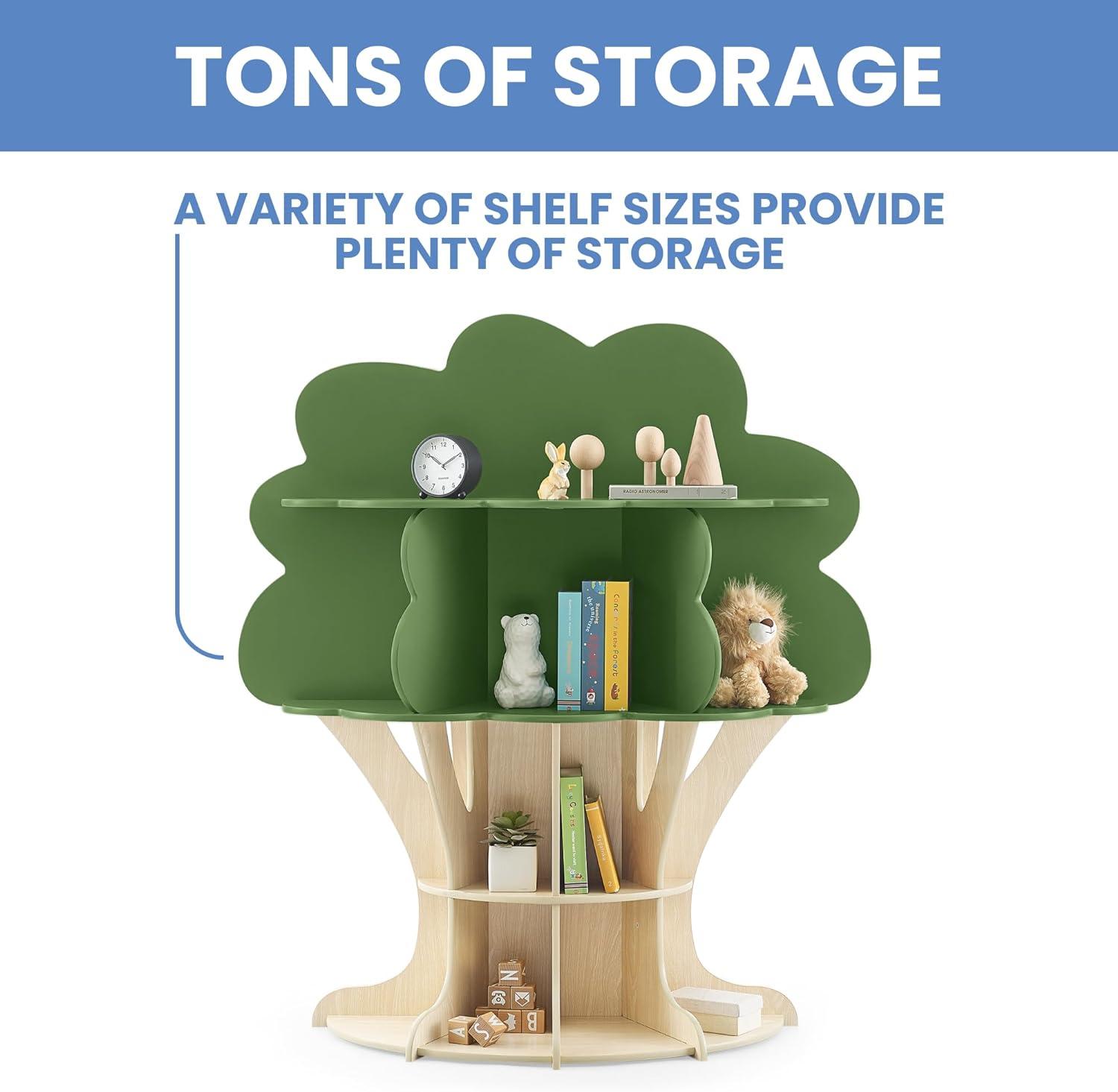 imageDelta Children Tree Bookcase  Greenguard Gold Certified Fern GreenCrafted NaturalTree