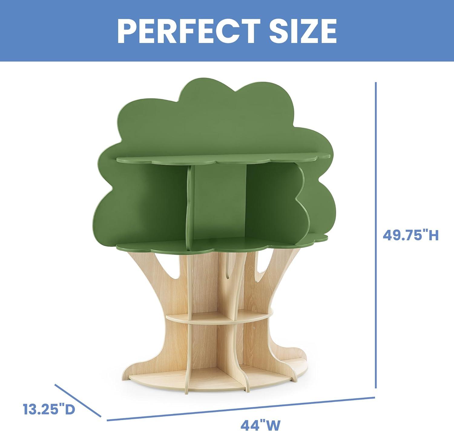 imageDelta Children Tree Bookcase  Greenguard Gold Certified Fern GreenCrafted NaturalTree