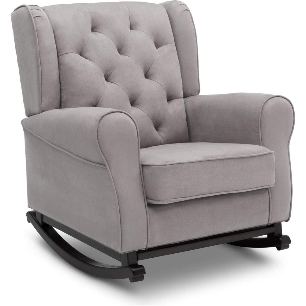 imageDelta Children Emma Upholstered Rocking ChairWood Dove GreyDove Grey