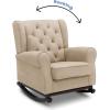 imageDelta Children Emma Upholstered Rocking ChairWood Dove GreyEcru