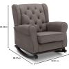 imageDelta Children Emma Upholstered Rocking ChairWood Dove GreyGraphite