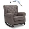 imageDelta Children Emma Upholstered Rocking ChairWood Dove GreyGraphite
