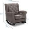 imageDelta Children Emma Upholstered Rocking ChairWood Dove GreyGraphite