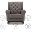 imageDelta Children Emma Upholstered Rocking ChairWood Dove GreyGraphite