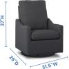 imageDelta Children Kenwood Glider Swivel Rocker Chair French GreyDark Grey