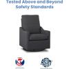 imageDelta Children Kenwood Glider Swivel Rocker Chair French GreyDark Grey