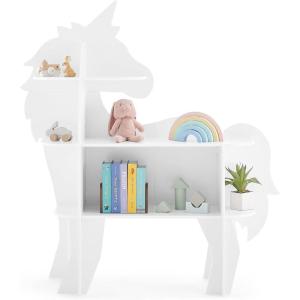 imageDelta Children Bear Bookcase  Greenguard Gold Certified Crafted WalnutUnicorn