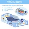 imageDelta Children  CoComelon 4Piece Toddler RoominaBox Set  Includes Sleep and Play Toddler Bed Table 1 Chair and Fabric Toy Box GreenBluey