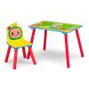 imageDelta Children  CoComelon 4Piece Toddler RoominaBox Set  Includes Sleep and Play Toddler Bed Table 1 Chair and Fabric Toy Box GreenCocomelon