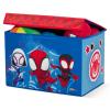 imageDelta Children  CoComelon 4Piece Toddler RoominaBox Set  Includes Sleep and Play Toddler Bed Table 1 Chair and Fabric Toy Box GreenMarvel Spidey and His Amazing Friends