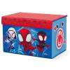 imageDelta Children  CoComelon 4Piece Toddler RoominaBox Set  Includes Sleep and Play Toddler Bed Table 1 Chair and Fabric Toy Box GreenMarvel Spidey and His Amazing Friends