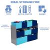 imageDelta Children Deluxe MultiBin Toy Organizer with Storage Bins  Greenguard Gold Certified GreyBlue BinsGreyBlue Bins