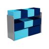 imageDelta Children Deluxe MultiBin Toy Organizer with Storage Bins  Greenguard Gold Certified GreyBlue BinsGreyBlue Bins