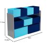 imageDelta Children Deluxe MultiBin Toy Organizer with Storage Bins  Greenguard Gold Certified GreyBlue BinsGreyBlue Bins