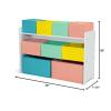 imageDelta Children Deluxe MultiBin Toy Organizer with Storage Bins  Greenguard Gold Certified White with NavyGreenPastel BinsWhite With BlueOrangePastel Bins