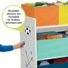 imageDelta Children Deluxe MultiBin Toy Organizer with Storage Bins  Greenguard Gold Certified White with NavyGreenPastel BinsWhite with NavyGreenPastel Bins