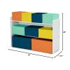 imageDelta Children Deluxe MultiBin Toy Organizer with Storage Bins  Greenguard Gold Certified White with NavyGreenPastel BinsWhite with NavyGreenPastel Bins