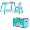 imageDelta Children CoComelon 3Piece Toddler Playroom Set  Includes Table Chair and Toy Box GreenBluey