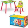 imageDelta Children CoComelon 3Piece Toddler Playroom Set  Includes Table Chair and Toy Box GreenCocomelon