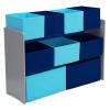 imageDelta Children Deluxe MultiBin Toy Organizer with Storage Bins  Greenguard Gold Certified GreyBlue BinsGreyBlue Bins