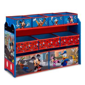 imageDelta Children Deluxe MultiBin Toy Organizer with Storage Bins  Greenguard Gold Certified GreyBlue BinsDisney Mickey Mouse