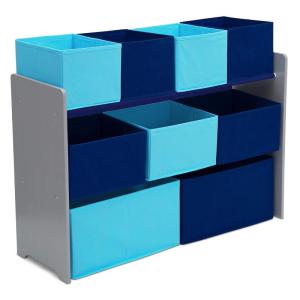 imageDelta Children Deluxe MultiBin Toy Organizer with Storage Bins  Greenguard Gold Certified GreyBlue BinsGreyBlue Bins
