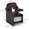 imageDelta Children MySize Chair Desk with Storage Bin  Greenguard Gold Certified NavyDark Chocolate