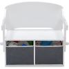 imageDelta Children MySize Kids Convertible Activity Bench  Greenguard Gold Certified GreyBianca White