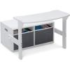 imageDelta Children MySize Kids Convertible Activity Bench  Greenguard Gold Certified GreyBianca White
