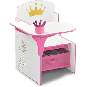 imageDelta Children Chair Desk With Storage Bin Disney FrozenPrincess Crown