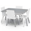 imageDelta Children Kids Table and Chair Set 4 Chairs Included NaturalPrimaryGreyWhite