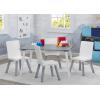 imageDelta Children Kids Table and Chair Set 4 Chairs Included NaturalPrimaryGreyWhite