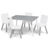 imageDelta Children Kids Table and Chair Set 4 Chairs Included NaturalPrimaryGreyWhite