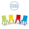 imageDelta Children Kids Table and Chair Set 4 Chairs Included NaturalPrimaryNaturalPrimary Colors