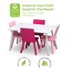imageDelta Children Kids Table and Chair Set 4 Chairs Included NaturalPrimaryWhitePink