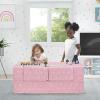 imageDelta Children Serta Perfect Sleeper Convertible Sofa ampamp Play Set for Kids and Toddlers Modular Foam Couch and Flip Out Lounger with 2 Ottomans GreyPink