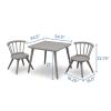 imageDelta Children Windsor Kids Wood Table Chair Set 2 Chairs Included  Ideal for Arts ampamp Crafts Snack Time Homeschooling Homework ampamp More Greenguard Gold Certified GreyGrey