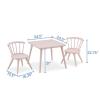 imageDelta Children Windsor Kids Wood Table Chair Set 2 Chairs Included  Ideal for Arts ampamp Crafts Snack Time Homeschooling Homework ampamp More Greenguard Gold Certified GreyBlush Pink