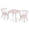 imageDelta Children Windsor Kids Wood Table Chair Set 2 Chairs Included  Ideal for Arts ampamp Crafts Snack Time Homeschooling Homework ampamp More Greenguard Gold Certified GreyBlush Pink